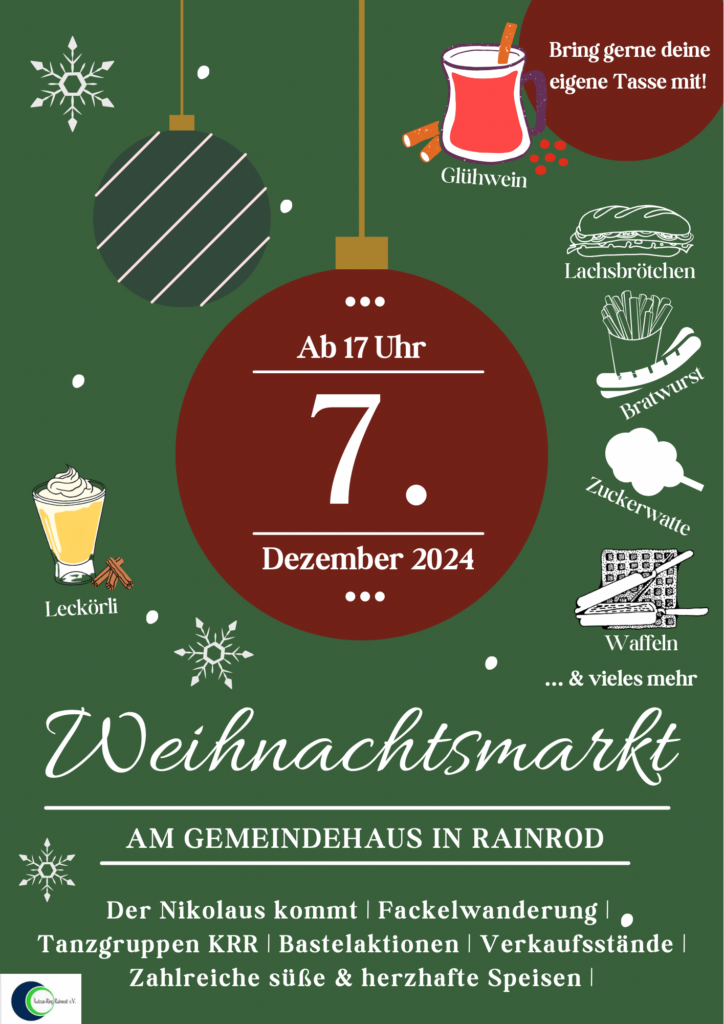 Weihnachtsmarkt 2025 Schotten Rainrod 07.12.2024 Dorfmitte